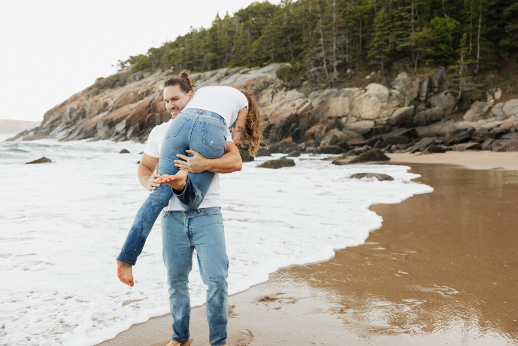 acadia national park engagement photos