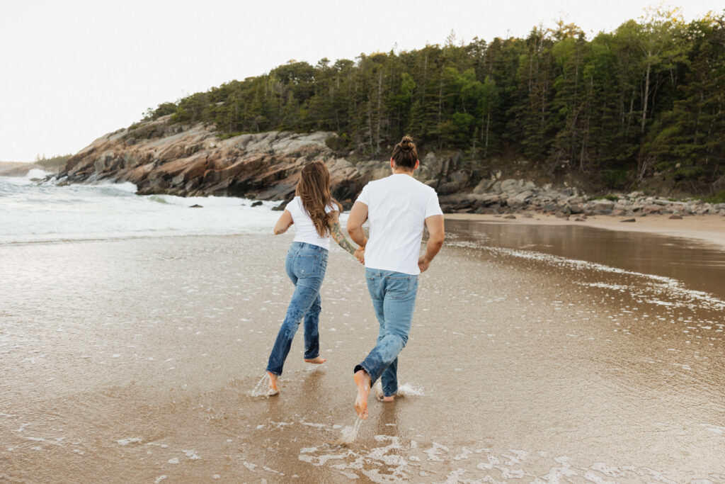 acadia national park engagement photos