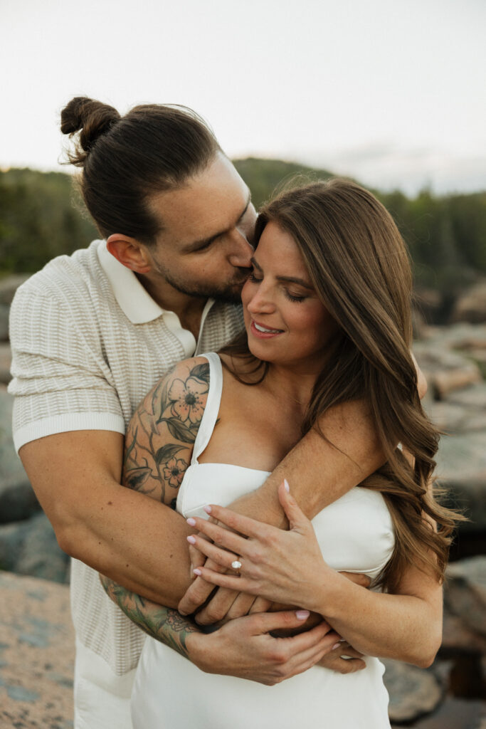 engagement photos at Acadia national park