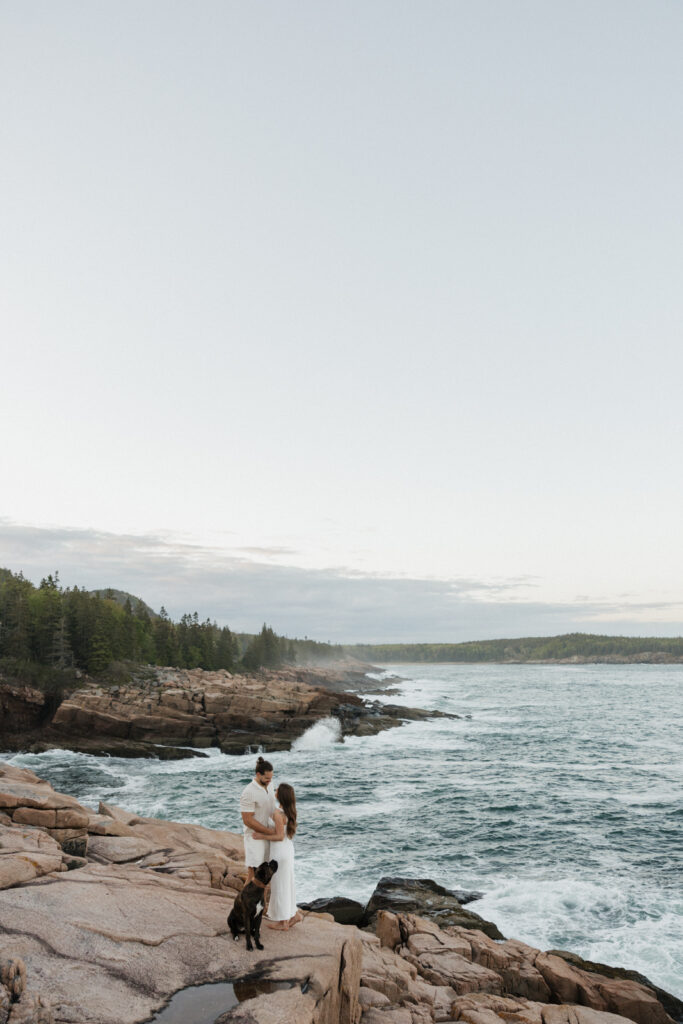 acadia national park engagement photos 