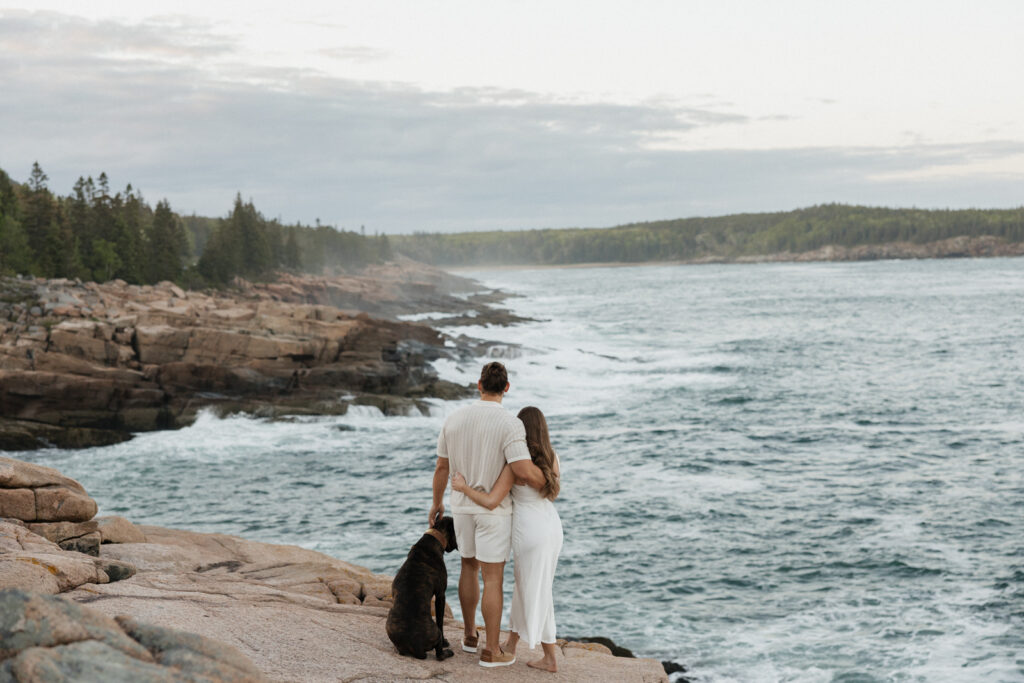 acadia national park engagement photos