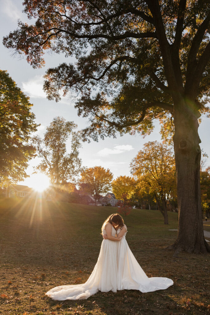 Fall wedding portraits in New England
