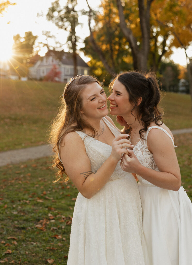 Fall wedding portraits in New England