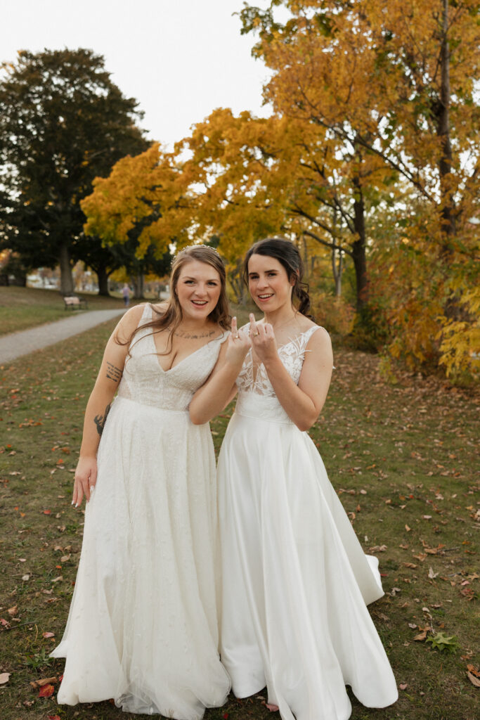 Fall wedding portraits in New England