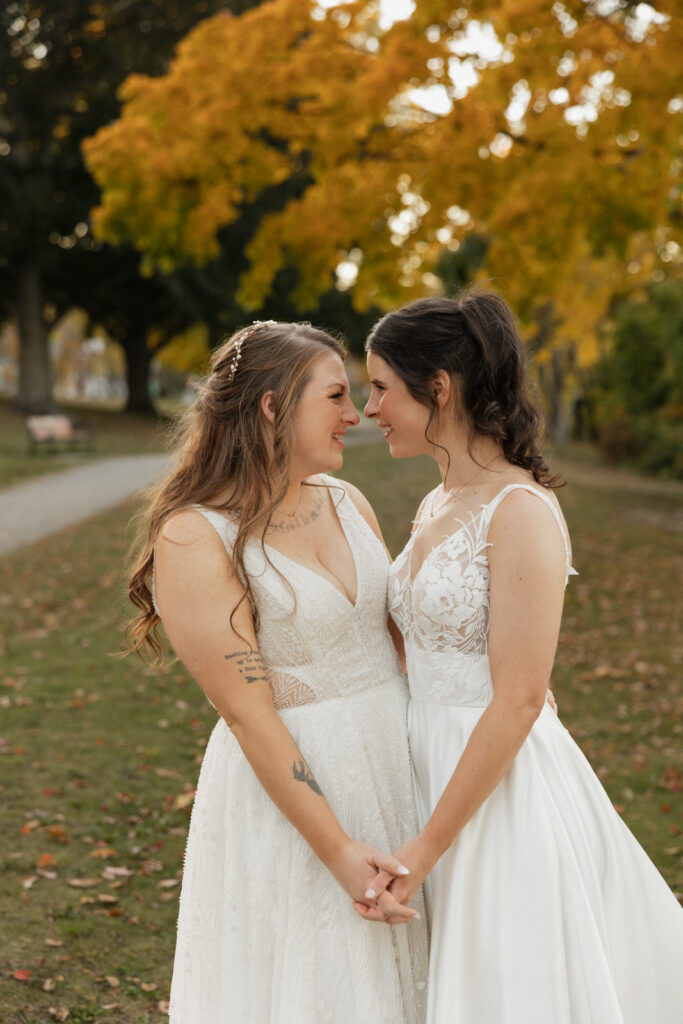 Fall wedding portraits in New England