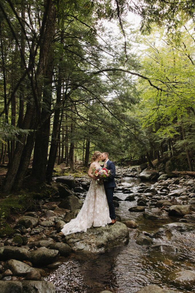 first look by a river in the Adirondacks