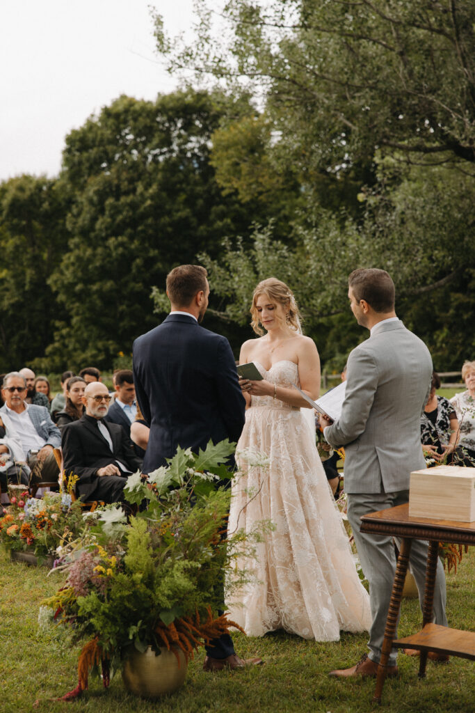 Adirondack wedding ceremony
