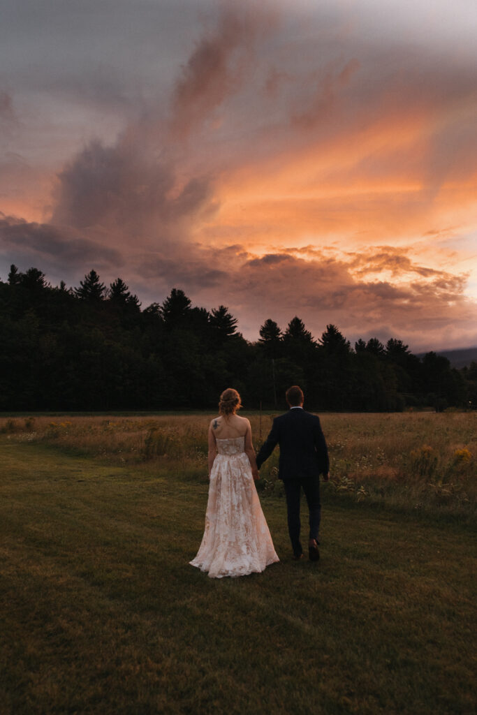 Adirondack wedding sunset photos